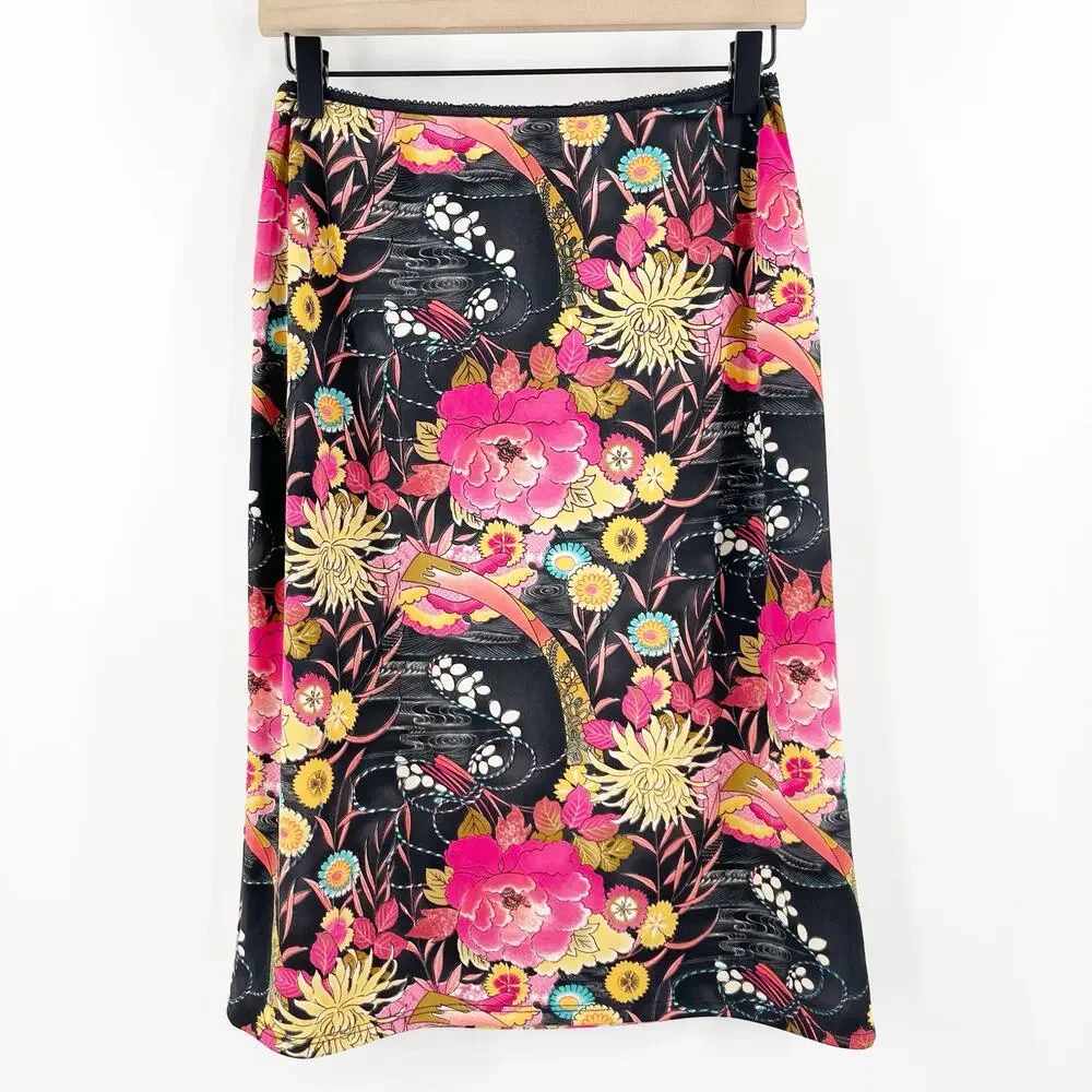 VINTAGE TRIXXI Skirt Size Medium Pull On Fairy Whimsy Goth Floral Babydoll Y2K